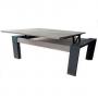 Table basse graphite/chêne 120X60cm